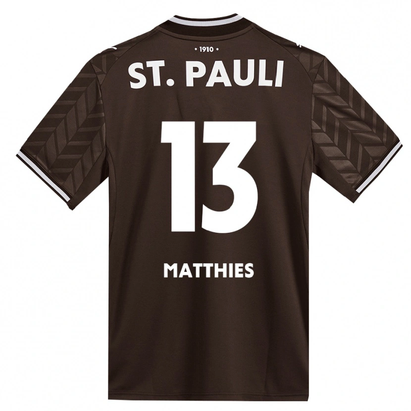 Danxen Uomo Maglia Leo Matthies #13 Caffè Bianco Kit Gara Home 2026/27 Maglietta