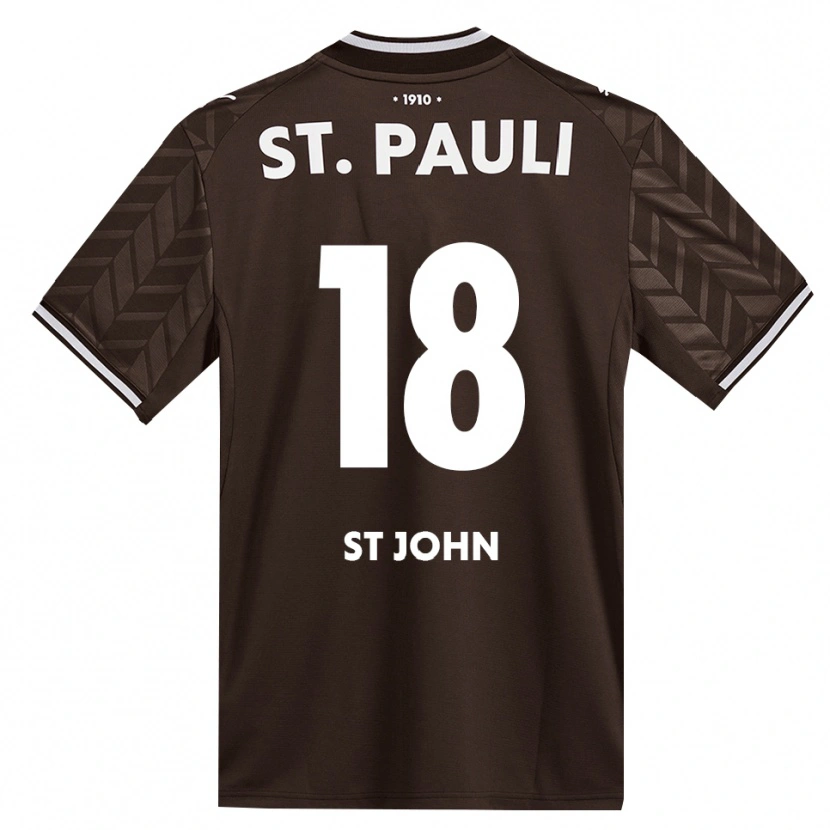 Danxen Uomo Maglia Rawley St. John #18 Caffè Bianco Kit Gara Home 2026/27 Maglietta