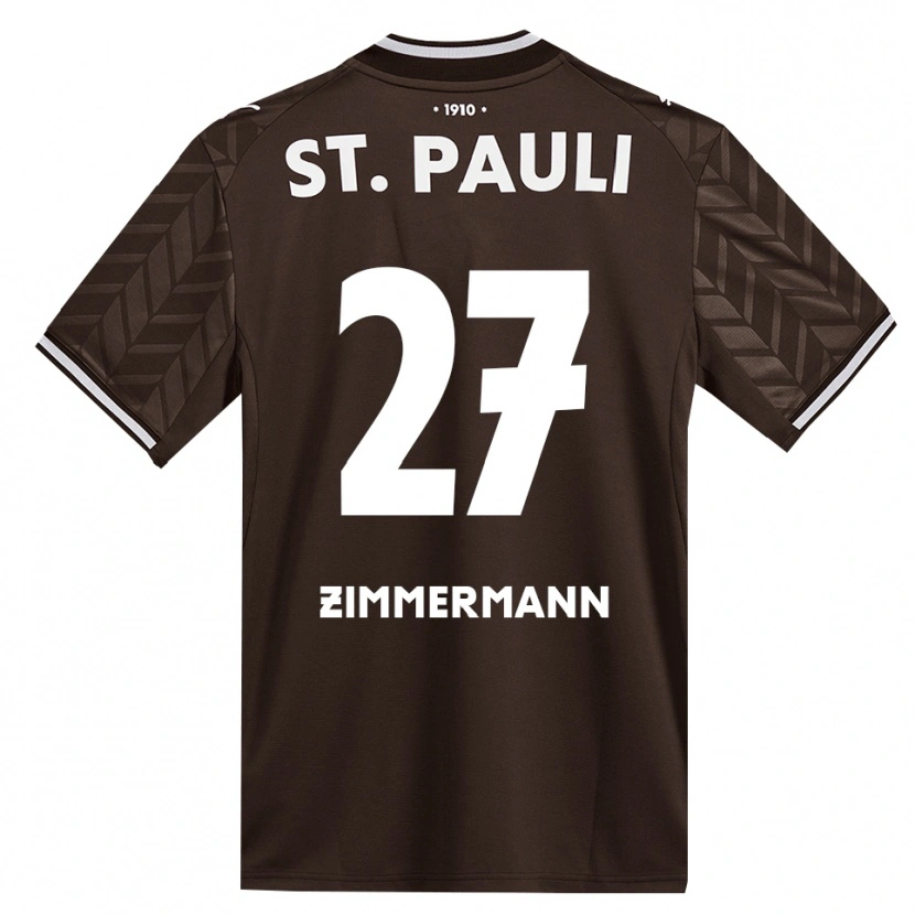 Danxen Uomo Maglia Tara Zimmermann #27 Caffè Bianco Kit Gara Home 2026/27 Maglietta