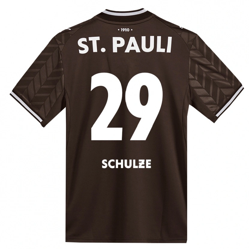 Danxen Uomo Maglia Lucas Schulze #29 Caffè Bianco Kit Gara Home 2026/27 Maglietta