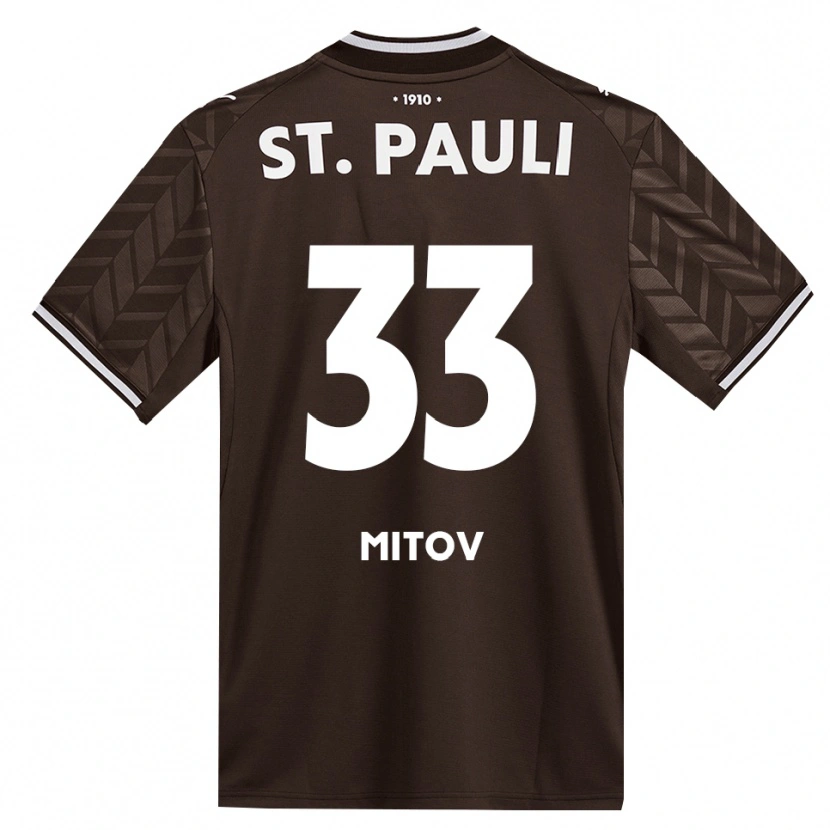 Danxen Uomo Maglia Dimitar Mitov #33 Caffè Bianco Kit Gara Home 2026/27 Maglietta