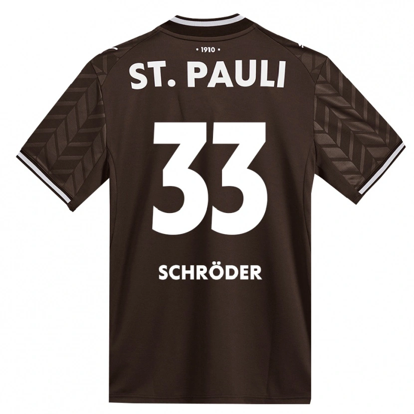 Danxen Uomo Maglia Lennard Schröder #33 Caffè Bianco Kit Gara Home 2026/27 Maglietta