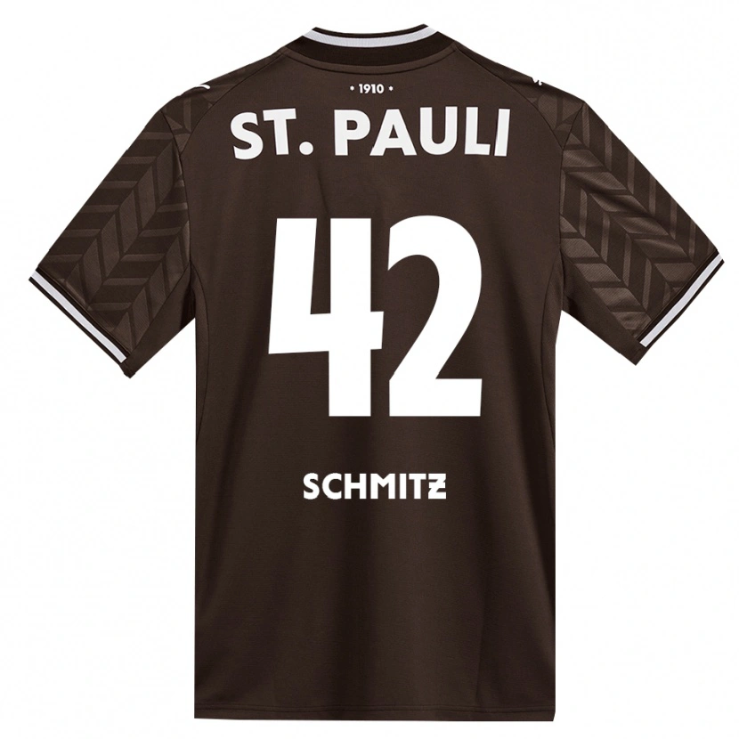 Danxen Uomo Maglia Marwin Schmitz #42 Caffè Bianco Kit Gara Home 2026/27 Maglietta