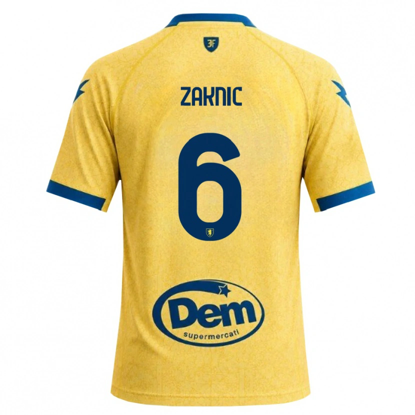 Danxen Uomo Maglia Lazar Zaknic #6 Cachi Nero Blu Kit Gara Home 2026/27 Maglietta