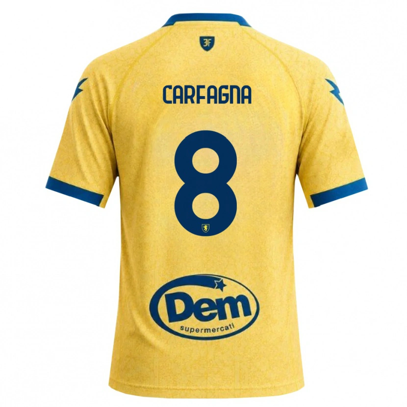 Danxen Uomo Maglia Matteo Carfagna #8 Cachi Nero Blu Kit Gara Home 2026/27 Maglietta