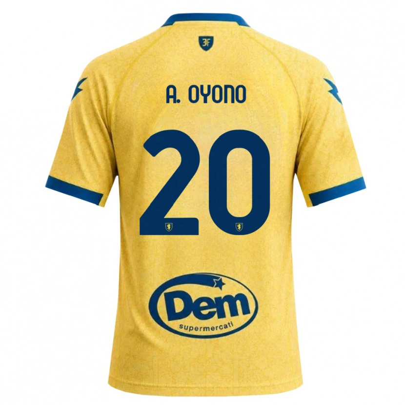 Danxen Uomo Maglia Anthony Oyono #20 Cachi Nero Blu Kit Gara Home 2026/27 Maglietta