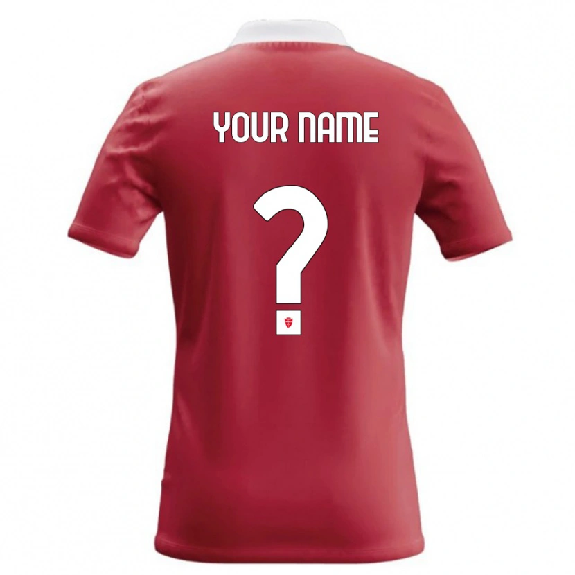 Danxen Uomo Maglia Il Tuo Nome #0 Rosso Bianco Kit Gara Home 2026/27 Maglietta