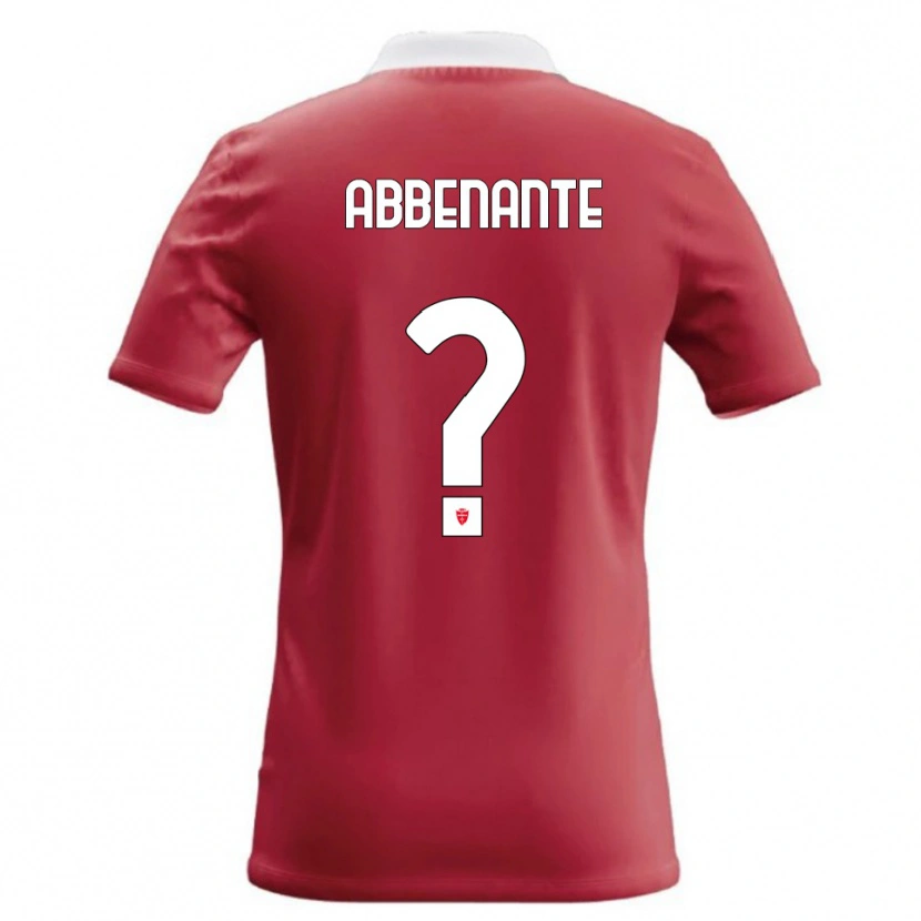 Danxen Uomo Maglia Alessandro Abbenante #0 Rosso Bianco Kit Gara Home 2026/27 Maglietta