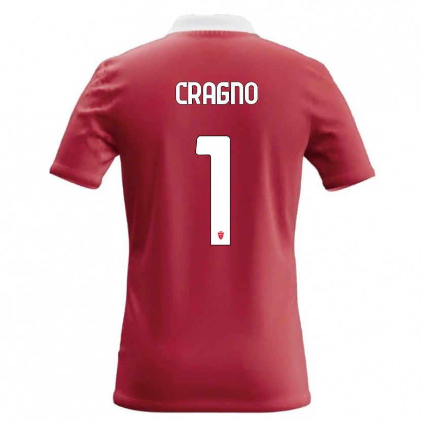 Danxen Uomo Maglia Alessio Cragno #1 Rosso Bianco Kit Gara Home 2026/27 Maglietta
