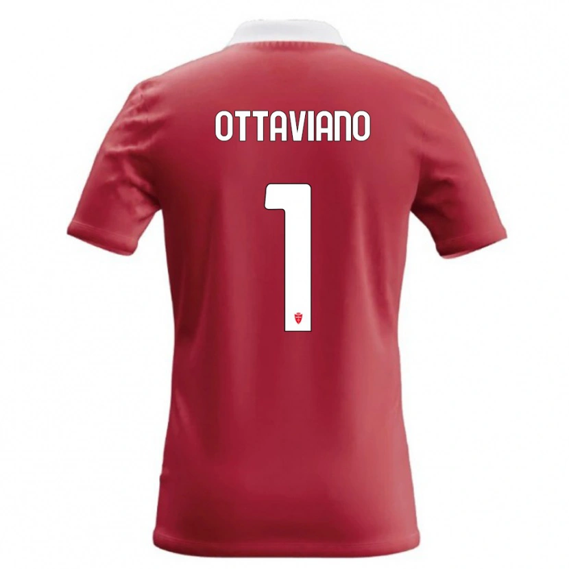 Danxen Uomo Maglia Alessandro Ottaviano #1 Rosso Bianco Kit Gara Home 2026/27 Maglietta