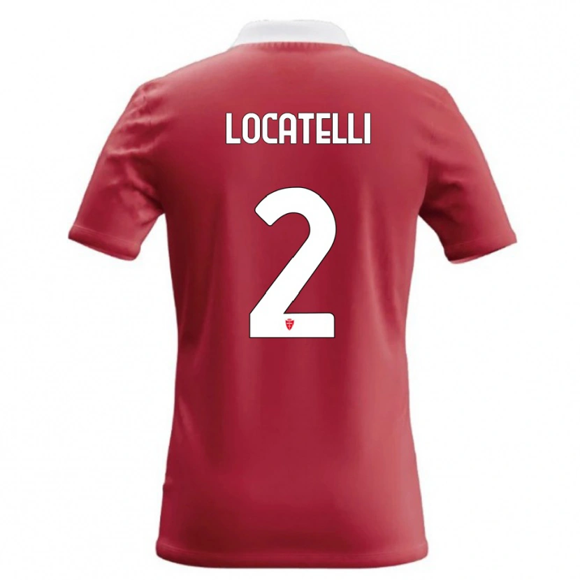 Danxen Uomo Maglia Gabriel Locatelli #2 Rosso Bianco Kit Gara Home 2026/27 Maglietta