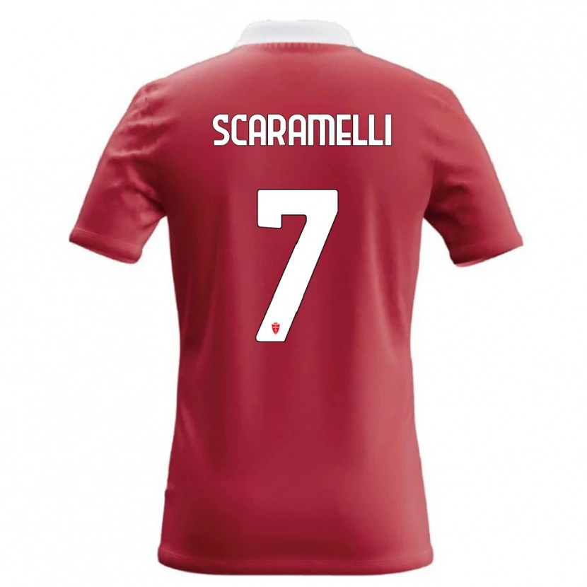 Danxen Uomo Maglia Endris Scaramelli #7 Rosso Bianco Kit Gara Home 2026/27 Maglietta