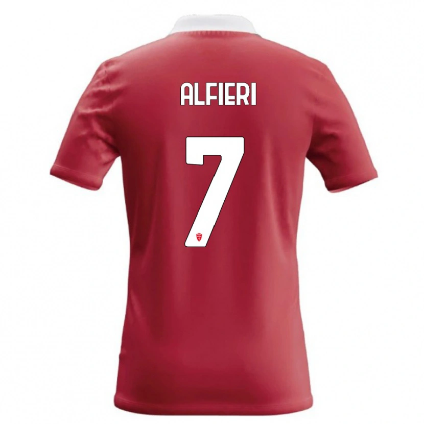 Danxen Uomo Maglia Orazio Alfieri #7 Rosso Bianco Kit Gara Home 2026/27 Maglietta