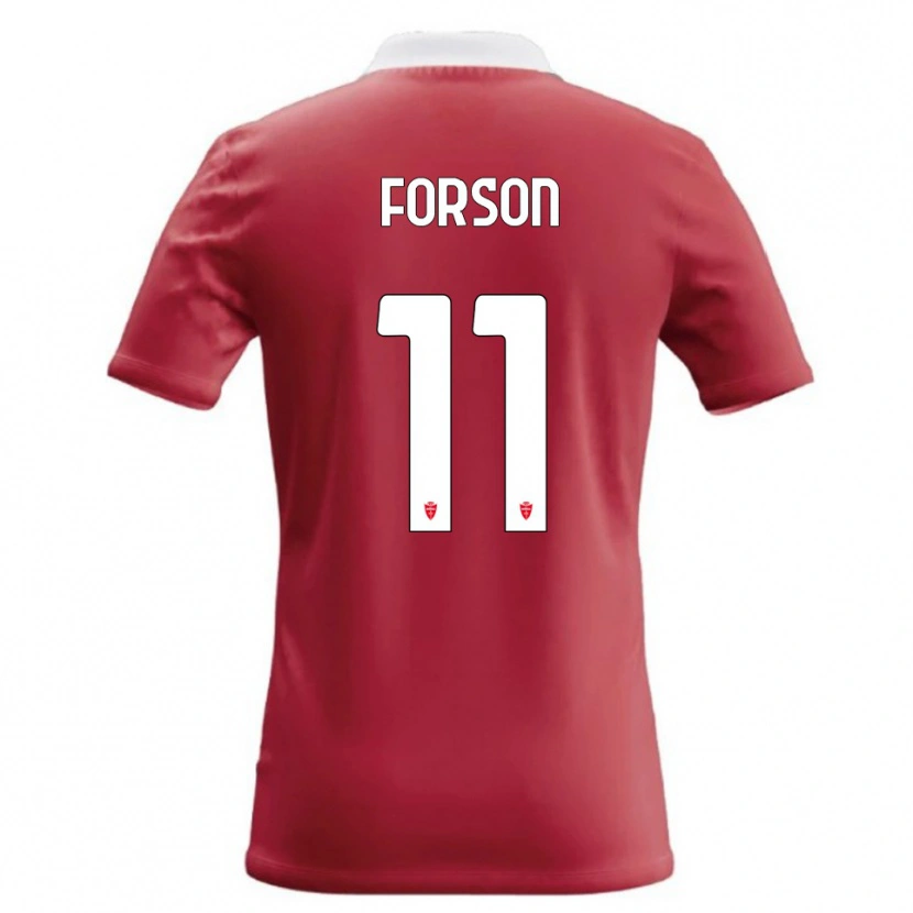 Danxen Uomo Maglia Omari Forson #11 Rosso Bianco Kit Gara Home 2026/27 Maglietta