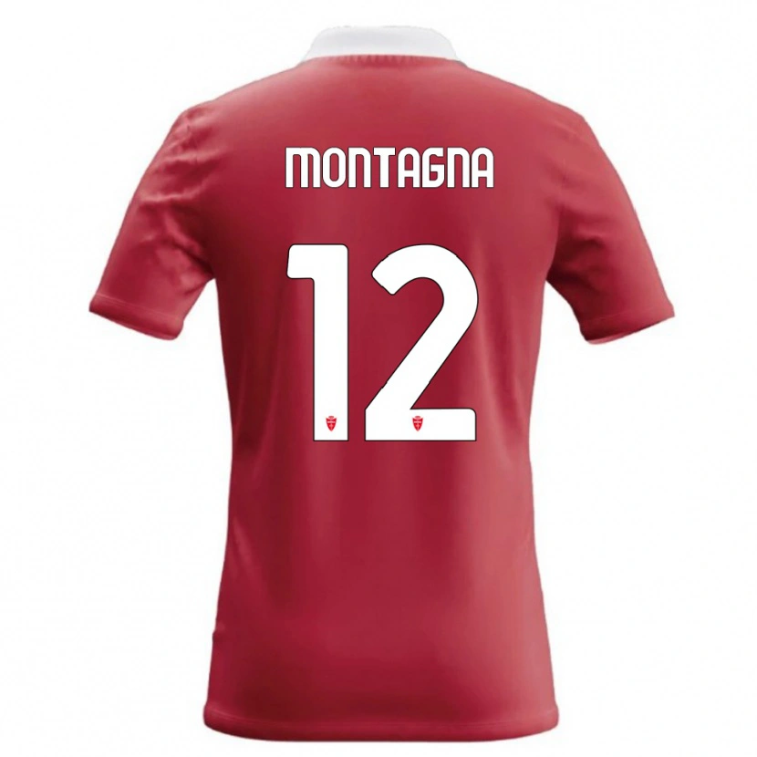 Danxen Uomo Maglia Jacopo Montagna #12 Rosso Bianco Kit Gara Home 2026/27 Maglietta