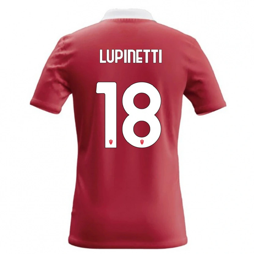 Danxen Uomo Maglia Tommaso Lupinetti #18 Rosso Bianco Kit Gara Home 2026/27 Maglietta