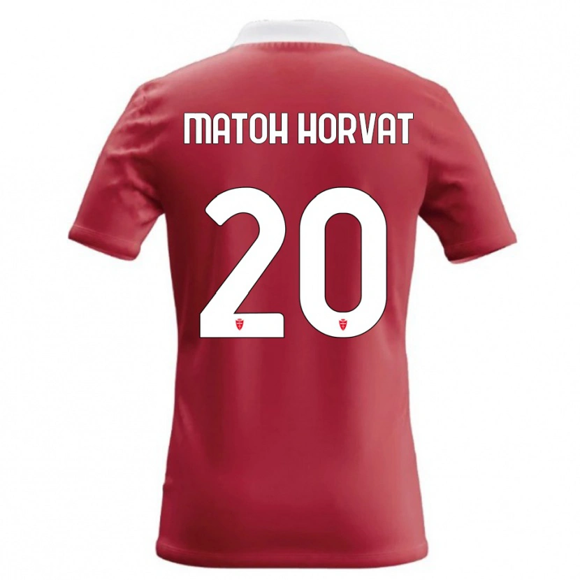 Danxen Uomo Maglia Liam Matoh Horvat #20 Rosso Bianco Kit Gara Home 2026/27 Maglietta
