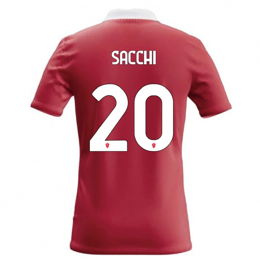 Danxen Uomo Maglia Riccardo Sacchi #20 Rosso Bianco Kit Gara Home 2026/27 Maglietta