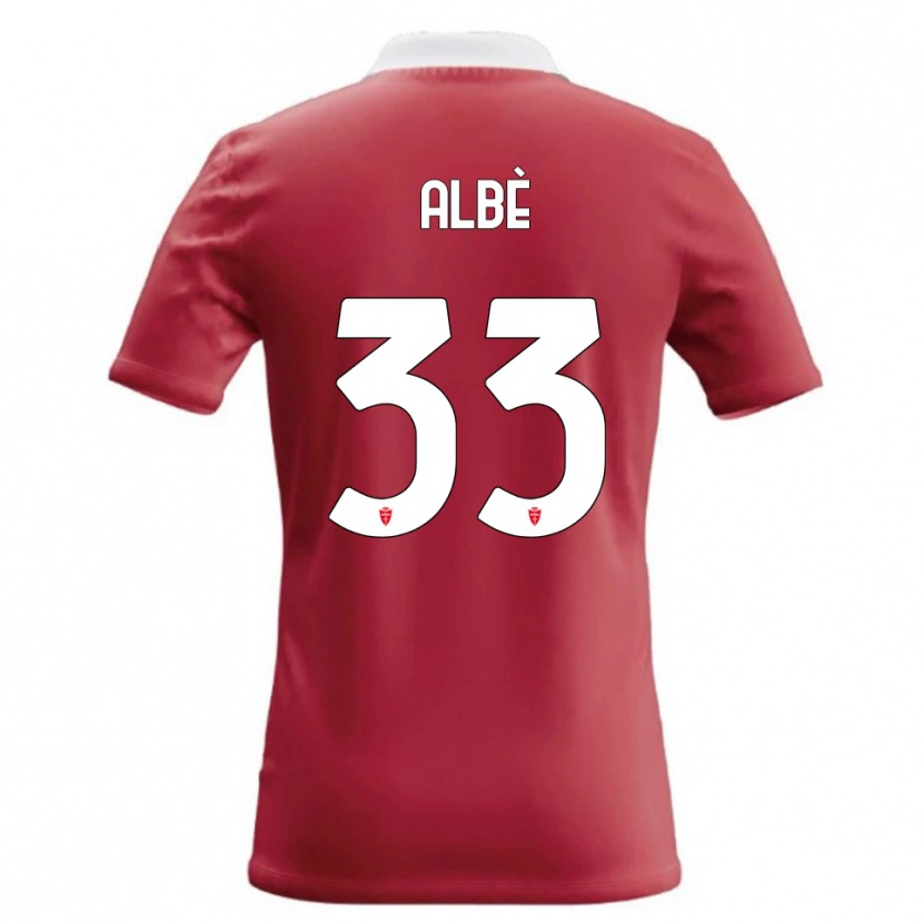 Danxen Uomo Maglia Simone Albè #33 Rosso Bianco Kit Gara Home 2026/27 Maglietta