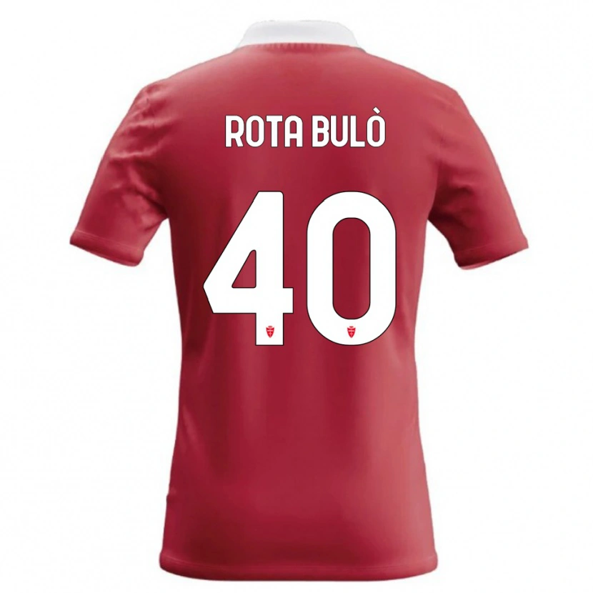 Danxen Uomo Maglia Pietro Rota Bulò #40 Rosso Bianco Kit Gara Home 2026/27 Maglietta