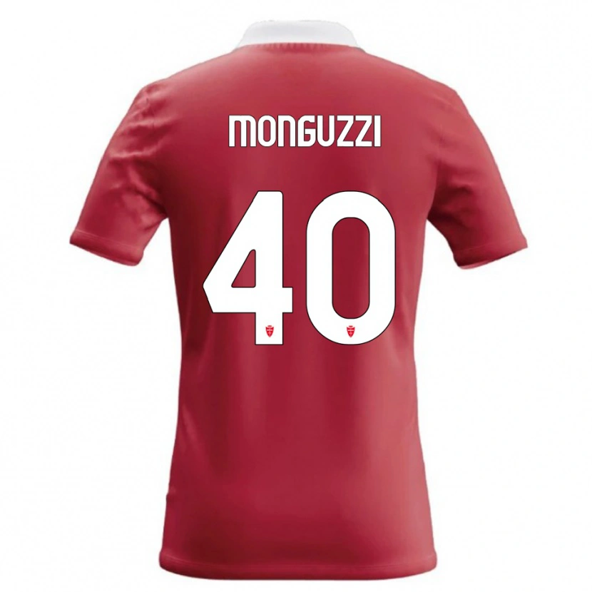 Danxen Uomo Maglia Filippo Monguzzi #40 Rosso Bianco Kit Gara Home 2026/27 Maglietta