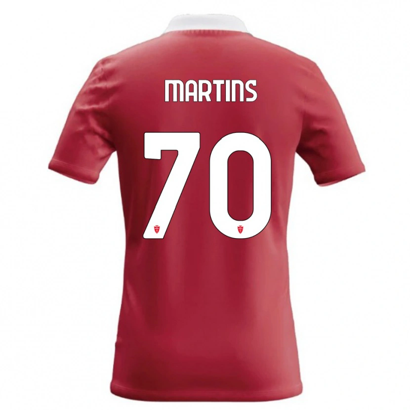 Danxen Uomo Maglia Kevin Martins #70 Rosso Bianco Kit Gara Home 2026/27 Maglietta