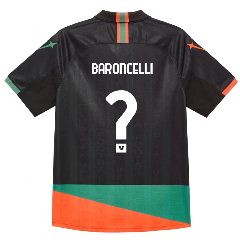 Danxen Uomo Maglia Andrea Baroncelli #0 Nero Arancio Verde Kit Gara Home 2026/27 Maglietta