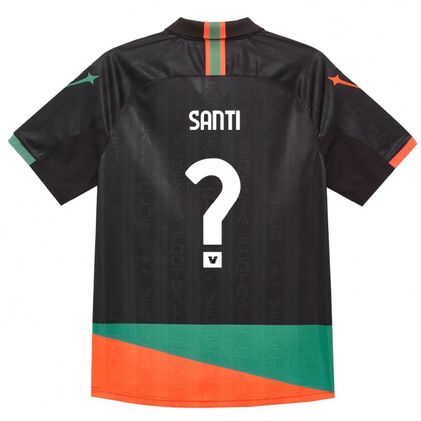 Danxen Uomo Maglia Davide Santi #0 Nero Arancio Verde Kit Gara Home 2026/27 Maglietta