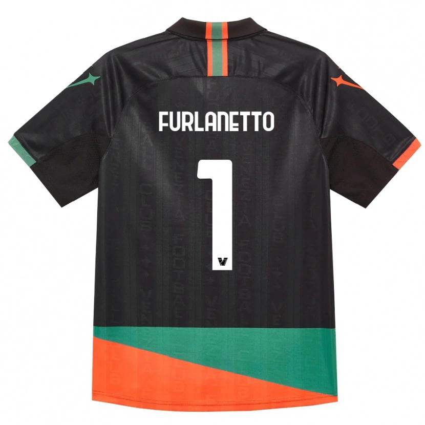 Danxen Uomo Maglia Gabriele Furlanetto #1 Nero Arancio Verde Kit Gara Home 2026/27 Maglietta