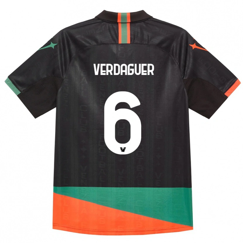 Danxen Uomo Maglia Judith Verdaguer #6 Nero Arancio Verde Kit Gara Home 2026/27 Maglietta