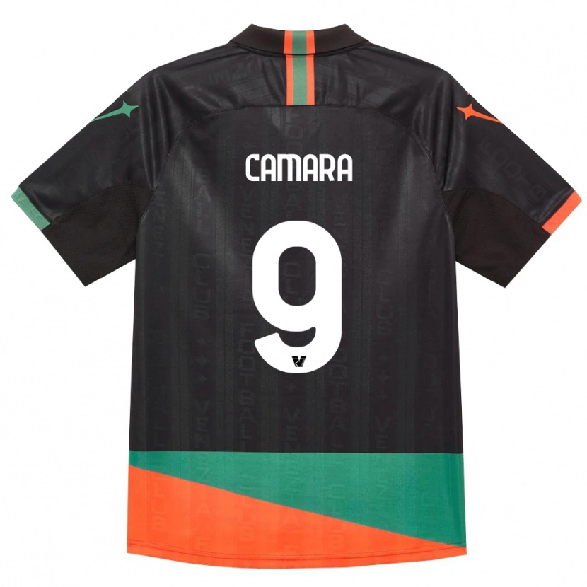 Danxen Uomo Maglia Bakary Camara #9 Nero Arancio Verde Kit Gara Home 2026/27 Maglietta