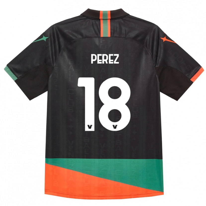 Danxen Uomo Maglia Ricardo Perez #18 Nero Arancio Verde Kit Gara Home 2026/27 Maglietta