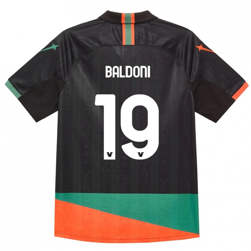 Danxen Uomo Maglia Edoardo Baldoni #19 Nero Arancio Verde Kit Gara Home 2026/27 Maglietta