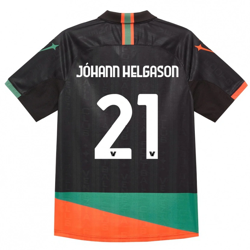 Danxen Uomo Maglia Thórir Jóhann Helgason #21 Nero Arancio Verde Kit Gara Home 2026/27 Maglietta
