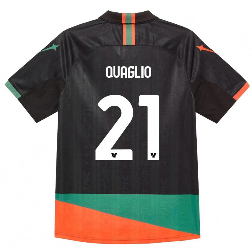 Danxen Uomo Maglia Anna Quaglio #21 Nero Arancio Verde Kit Gara Home 2026/27 Maglietta