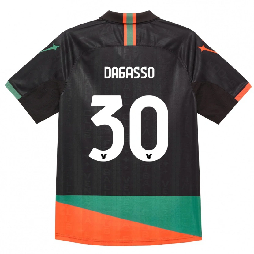 Danxen Uomo Maglia Matteo Dagasso #30 Nero Arancio Verde Kit Gara Home 2026/27 Maglietta