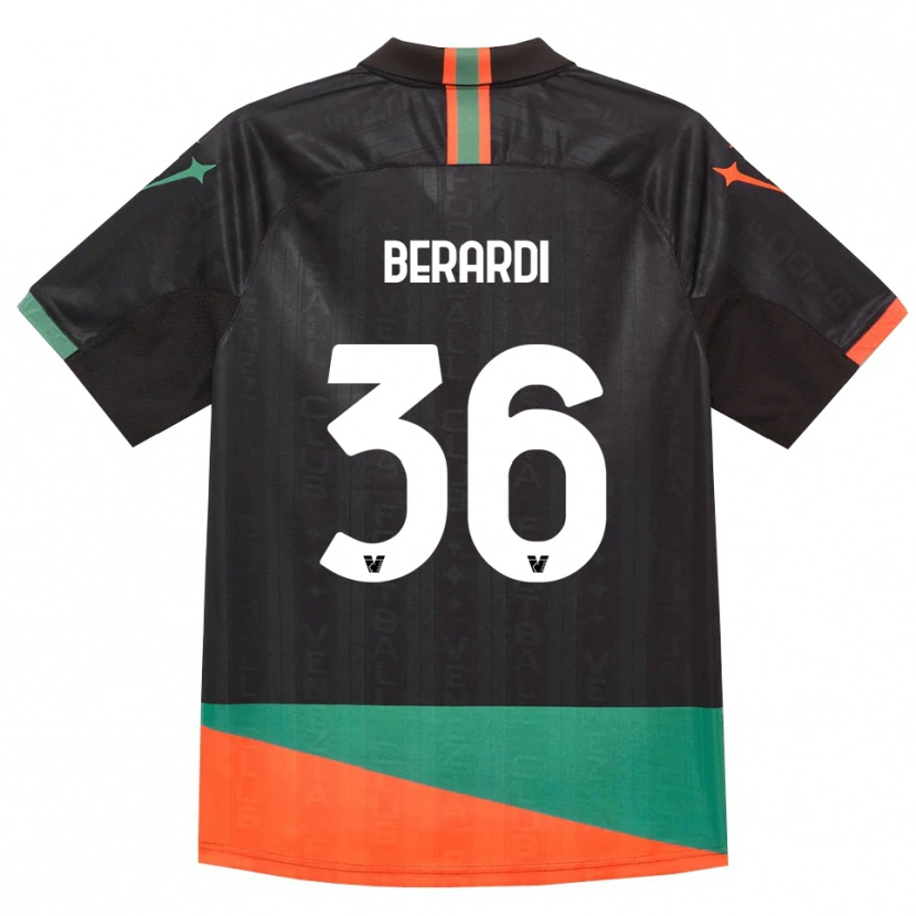Danxen Uomo Maglia Lorenzo Berardi #36 Nero Arancio Verde Kit Gara Home 2026/27 Maglietta