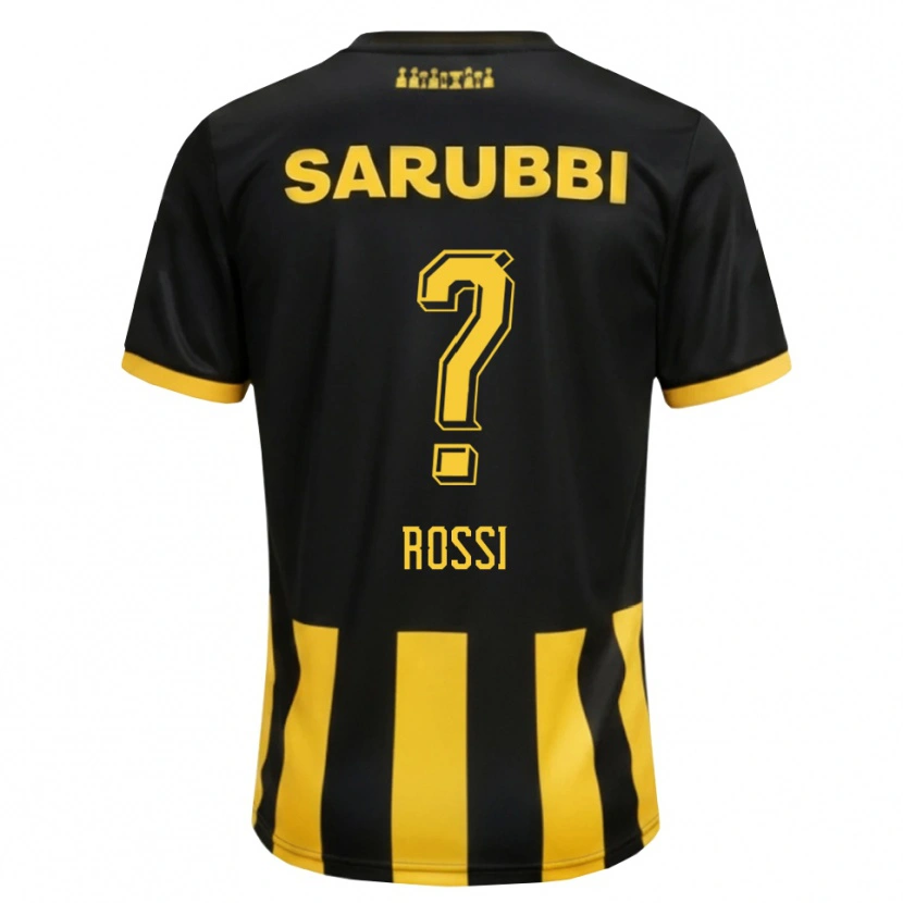 Danxen Uomo Maglia Nicolás Rossi #0 Nero Giallo Kit Gara Home 2026/27 Maglietta