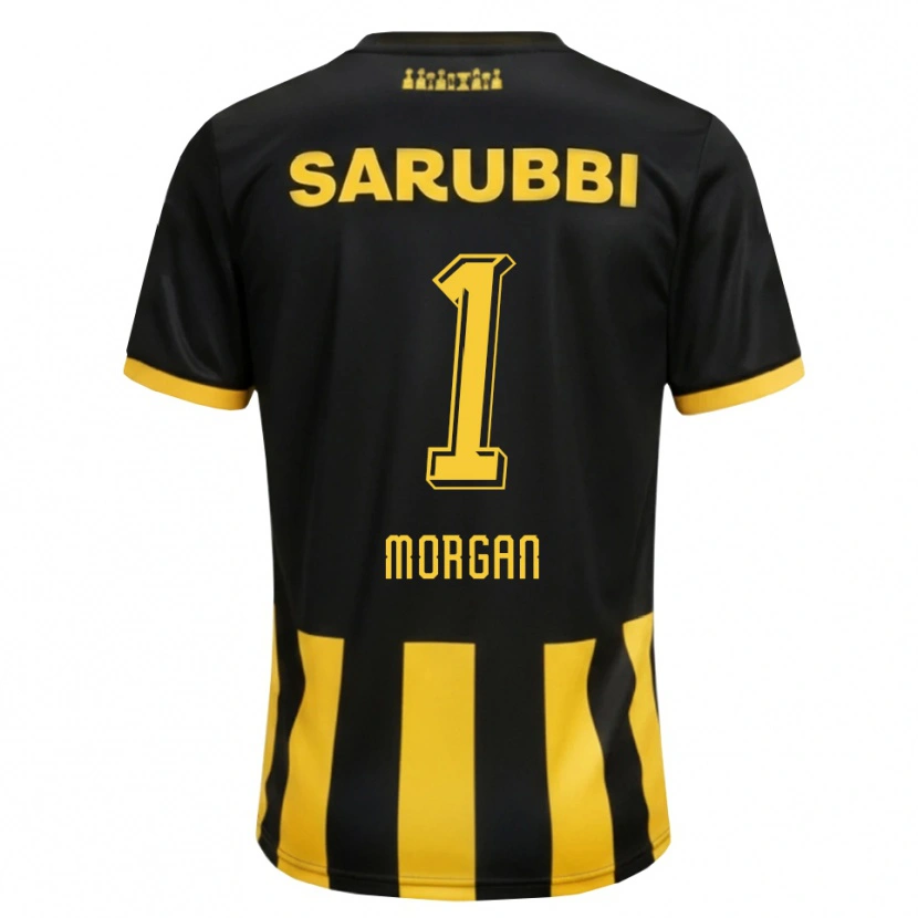 Danxen Uomo Maglia Kevin Morgan #1 Nero Giallo Kit Gara Home 2026/27 Maglietta