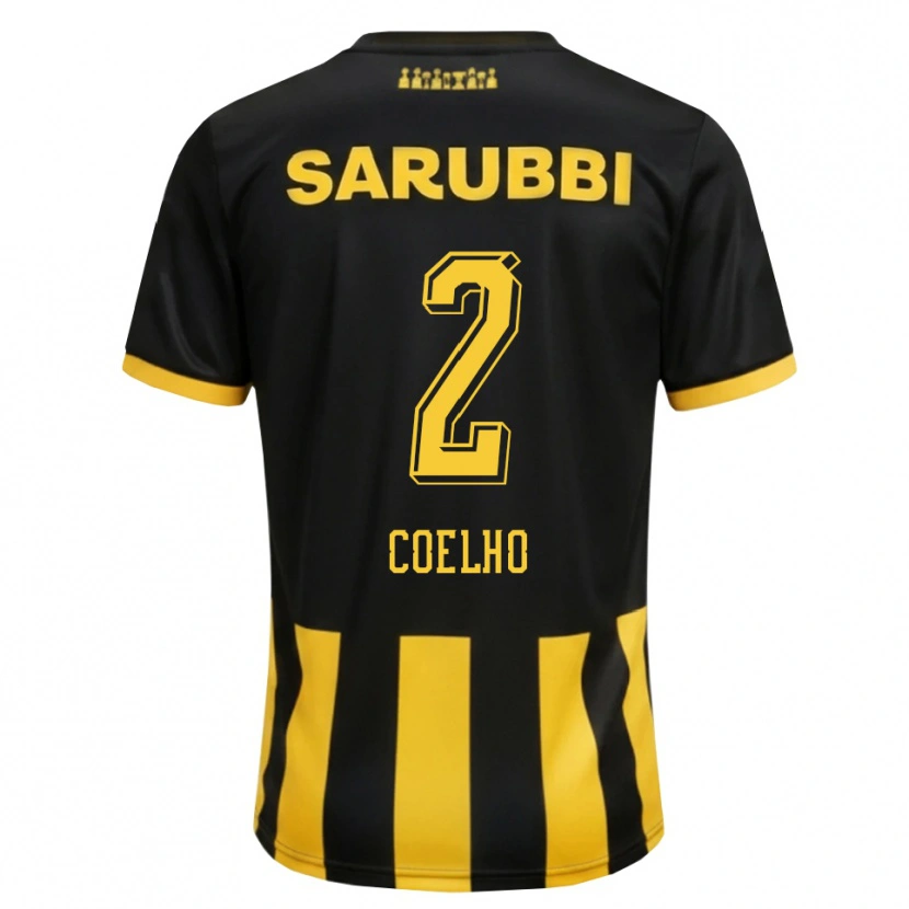 Danxen Uomo Maglia Léo Coelho #2 Nero Giallo Kit Gara Home 2026/27 Maglietta