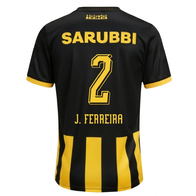Danxen Uomo Maglia Joaquín Ferreira #2 Nero Giallo Kit Gara Home 2026/27 Maglietta