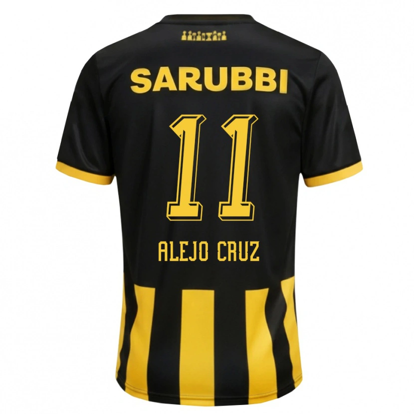 Danxen Uomo Maglia Alejo Cruz #11 Nero Giallo Kit Gara Home 2026/27 Maglietta
