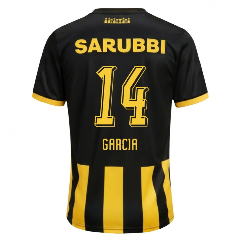 Danxen Uomo Maglia Damián García #14 Nero Giallo Kit Gara Home 2026/27 Maglietta