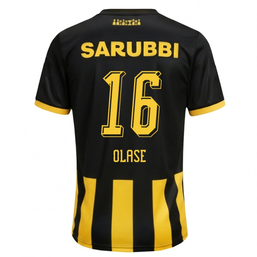 Danxen Uomo Maglia Tomás Olase #16 Nero Giallo Kit Gara Home 2026/27 Maglietta