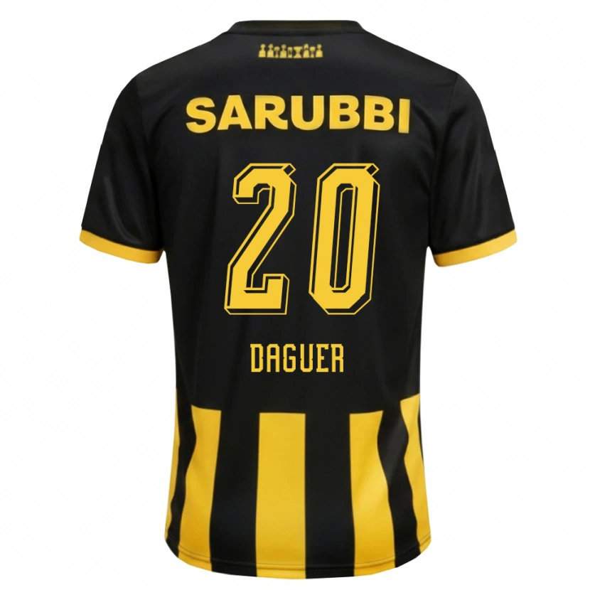 Danxen Uomo Maglia Julio Daguer #20 Nero Giallo Kit Gara Home 2026/27 Maglietta