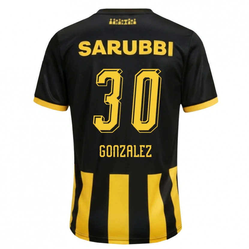 Danxen Uomo Maglia Ángel González #30 Nero Giallo Kit Gara Home 2026/27 Maglietta