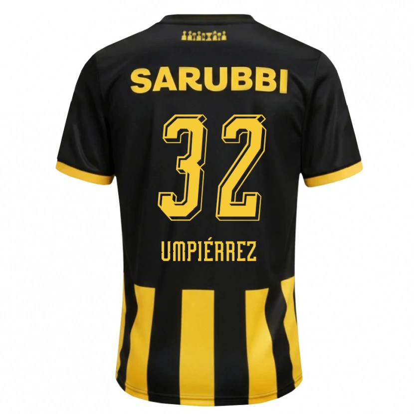 Danxen Uomo Maglia Leandro Umpiérrez #32 Nero Giallo Kit Gara Home 2026/27 Maglietta