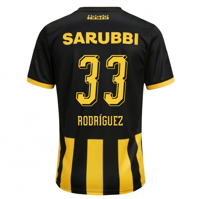 Danxen Uomo Maglia Jonathan Rodríguez #33 Nero Giallo Kit Gara Home 2026/27 Maglietta