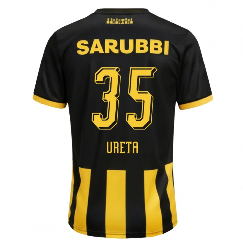 Danxen Uomo Maglia Mateo Ureta #35 Nero Giallo Kit Gara Home 2026/27 Maglietta