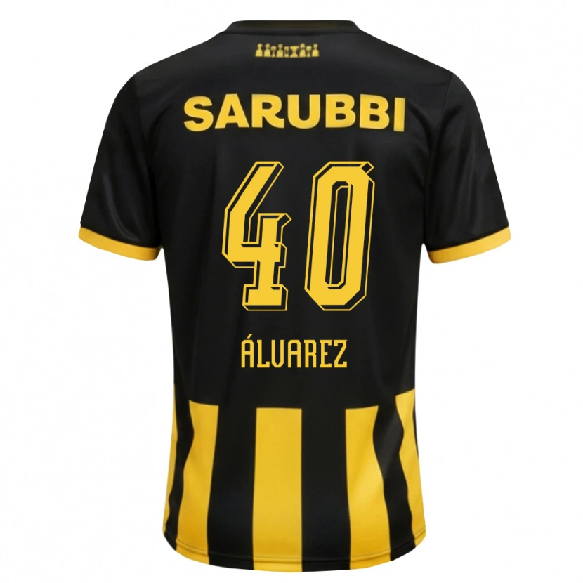 Danxen Uomo Maglia Brandon Álvarez #40 Nero Giallo Kit Gara Home 2026/27 Maglietta